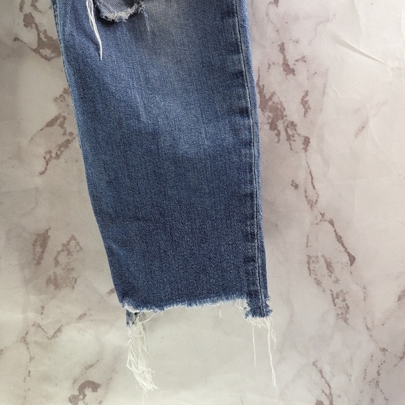 Joes Jean Women 27 Exposed Button Fly High Rise Straight Crop Debbie Denim - Picture 5 of 14